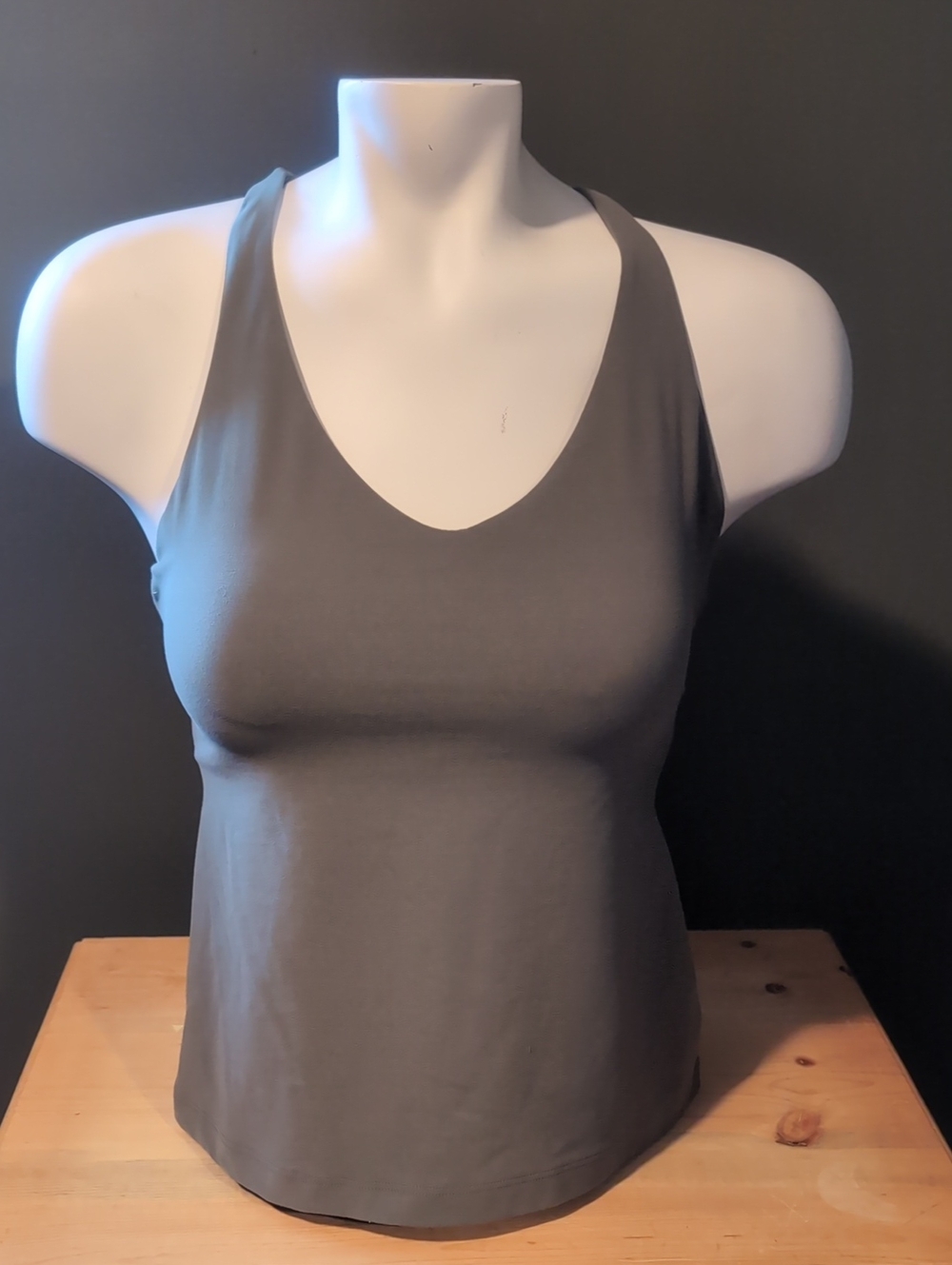 Athleta Gray Scoop Neck Racerback Tank